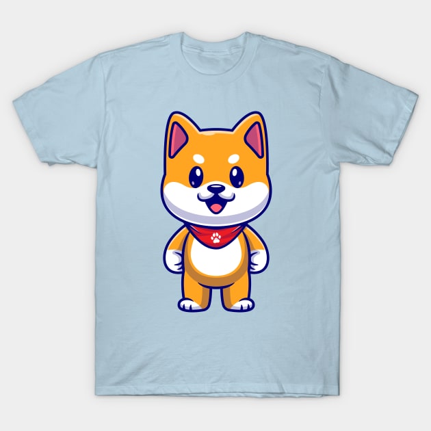 Cute Shiba Inu Standing Cartoon T-Shirt by Catalyst Labs